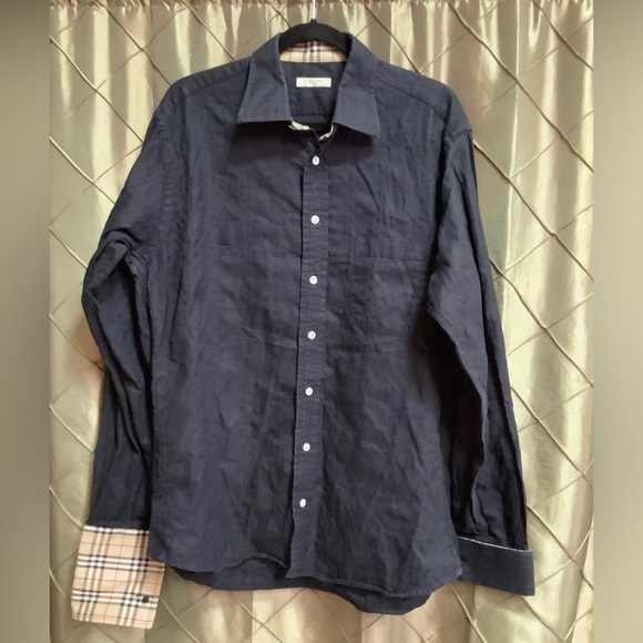 VGUC- Burberry ‘Classic Plaid Print on Print’ Dress Shirt w/French Cuffs - Picture 2 of 9